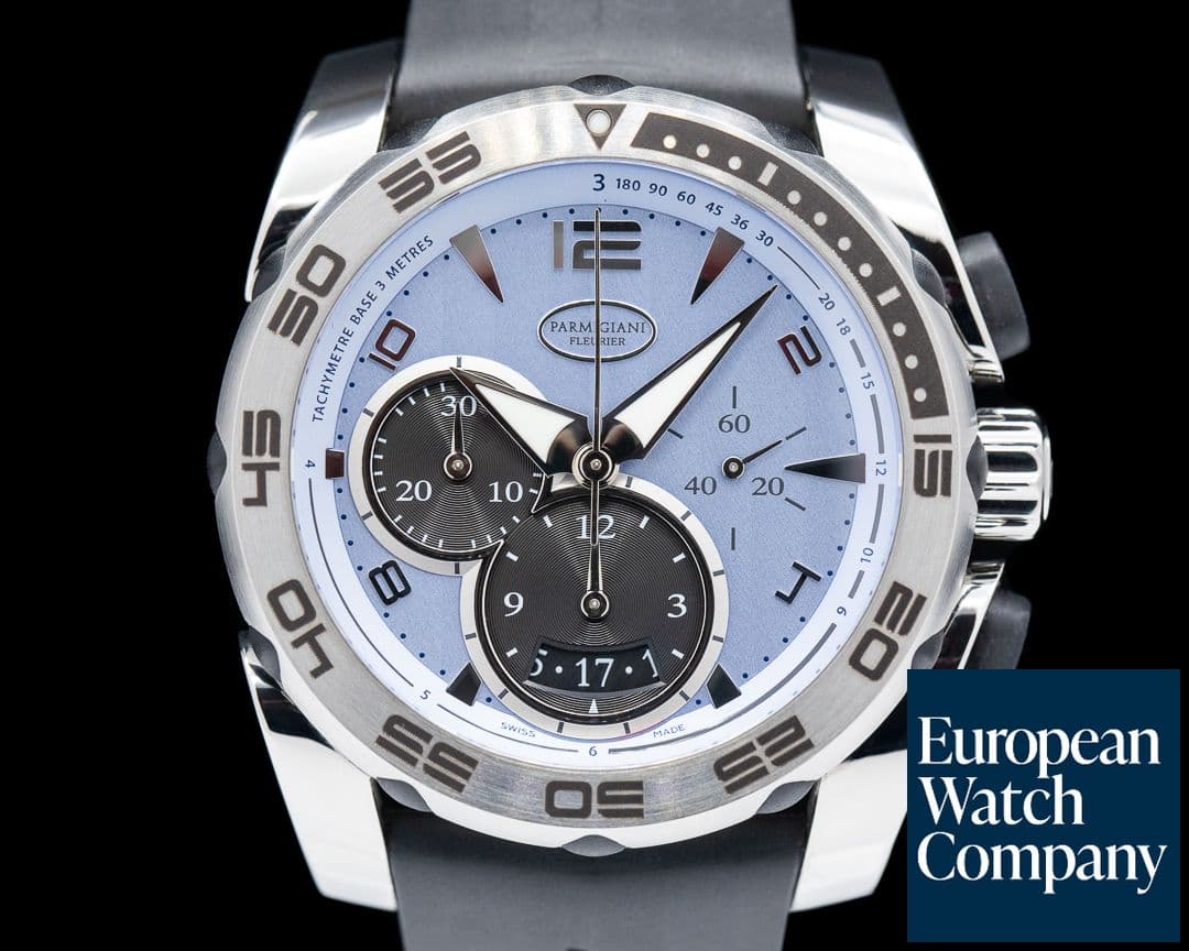 Image of Parmigiani Parmigiani Pershing 45 Blue Dial SS / Rubber 