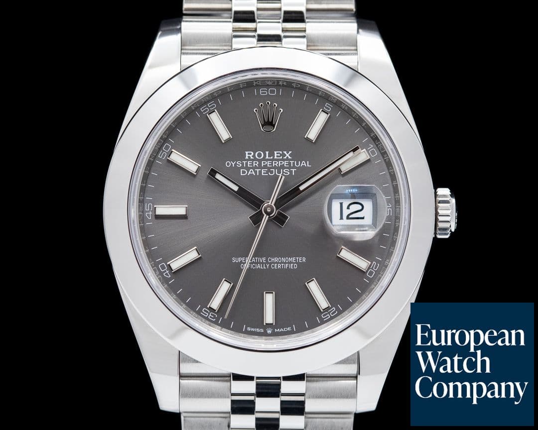 Image of Rolex Datejust 41 126300 Rhodium Stick Dial SS 2021