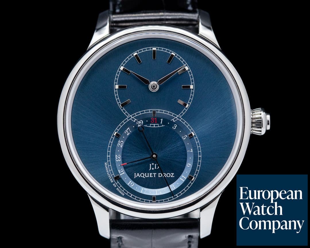 Image of Jaquet Droz Grande Seconde Quantieme SS Blue Dial