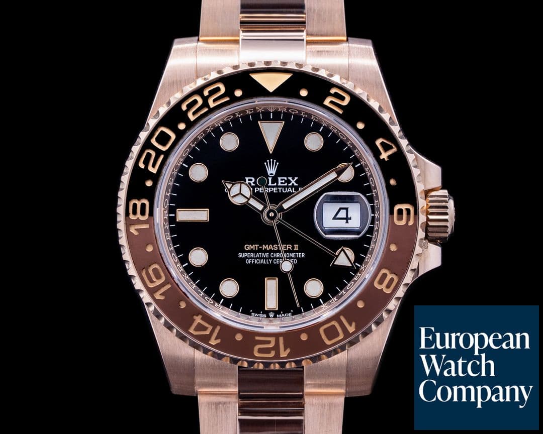 Image of Rolex GMT Master II 126715 18K Everose Ceramic Root Beer