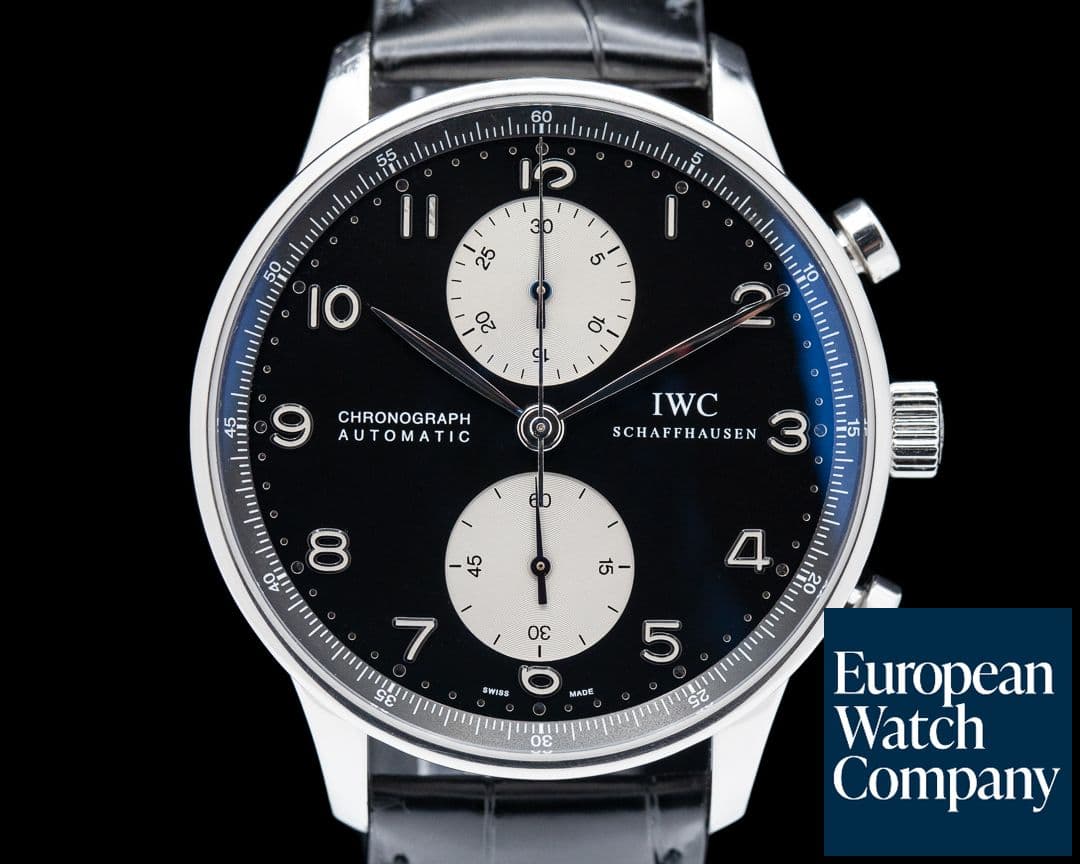 Image of IWC Portugieser Chronograph Black Panda Dial / SS