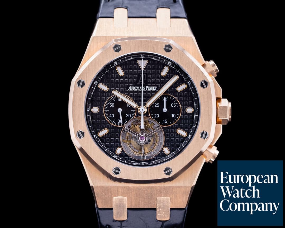 Image of Audemars Piguet Royal Oak 25977OR Tourbillon Chronograph Black Dial UNWORN