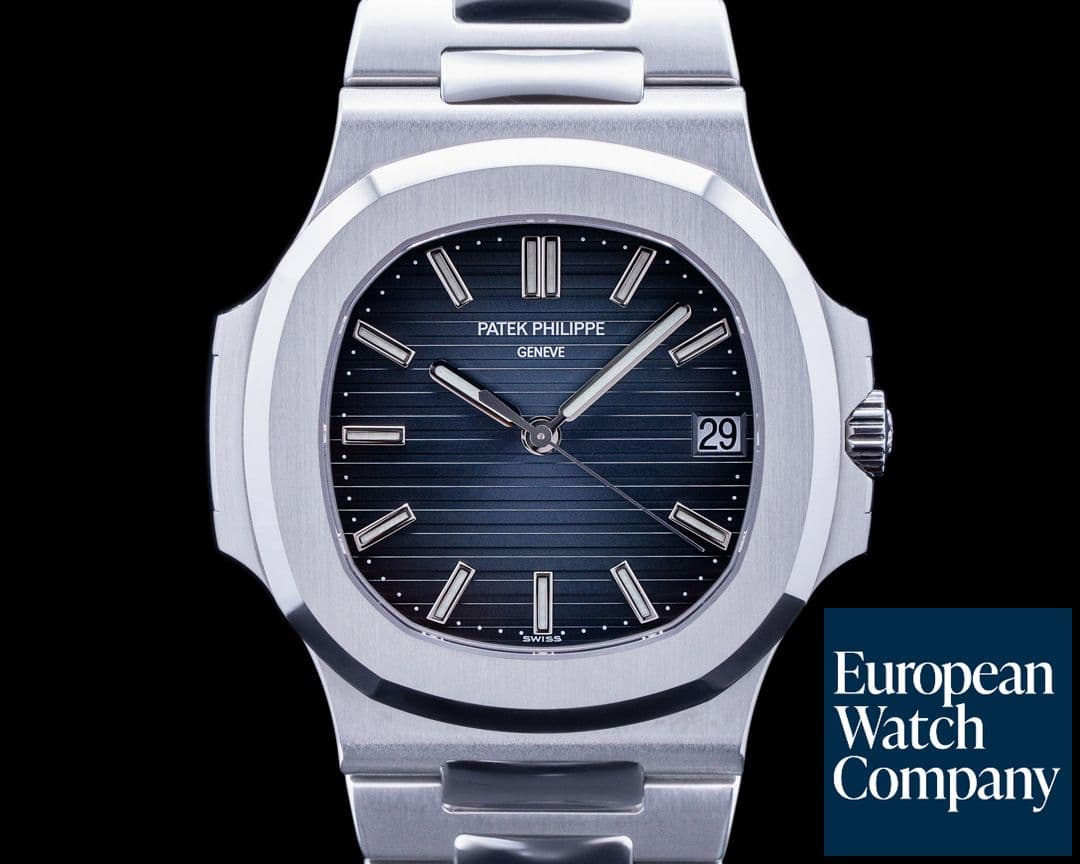 Image of Patek Philippe Jumbo Nautilus 5711 Blue Dial SS FULL SET 