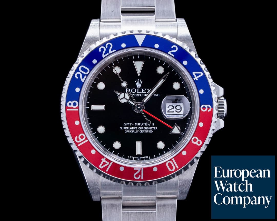 Image of Rolex GMT Master II SS Red / Blue Pepsi Bezel Stick Dial 