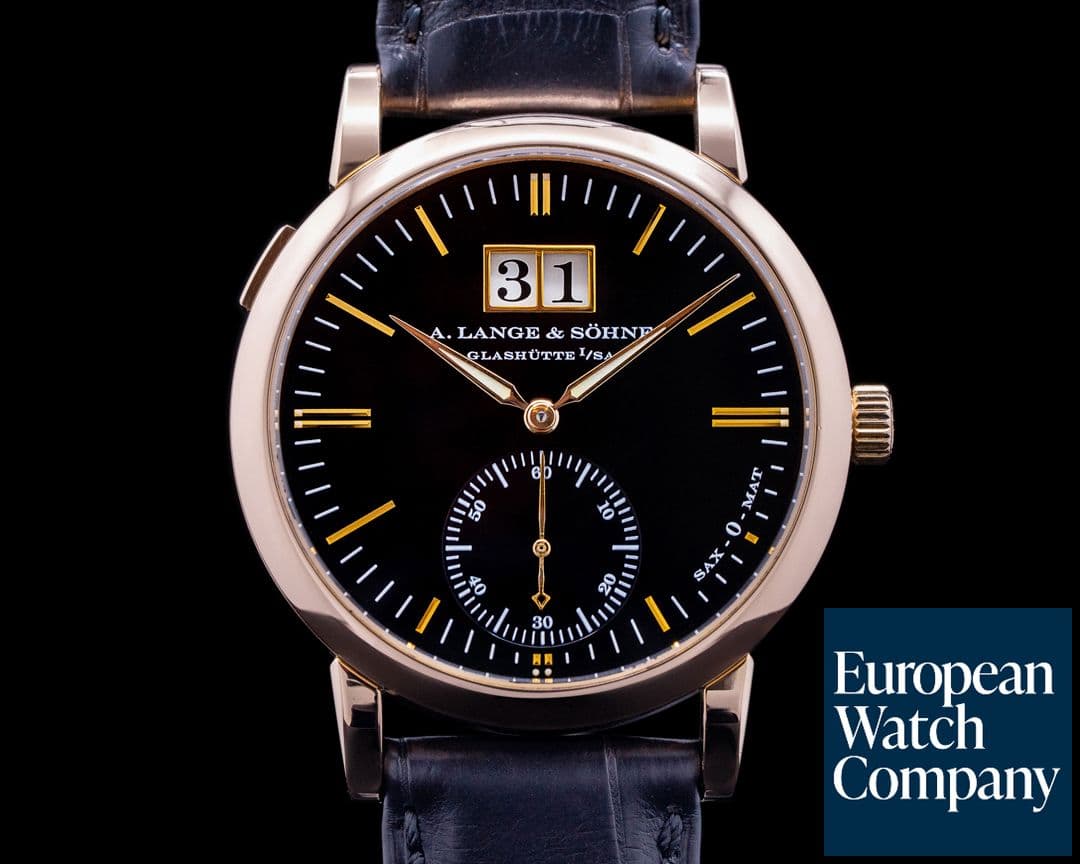 Image of A. Lange and Sohne Langematik Big Date "Sax-O-Mat" Black Dial 18K Rose Gold