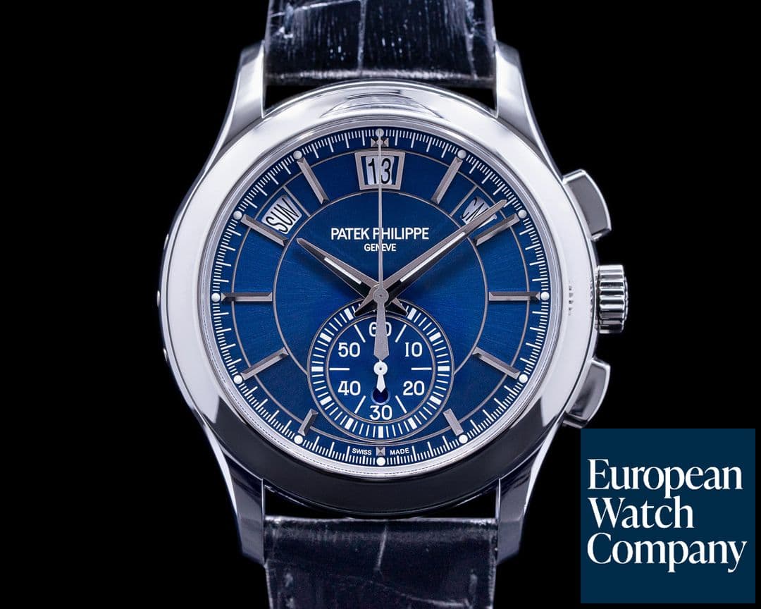 Image of Patek Philippe 5905P Chronograph Annual Calendar PT Blue Dial DISCONTINUED