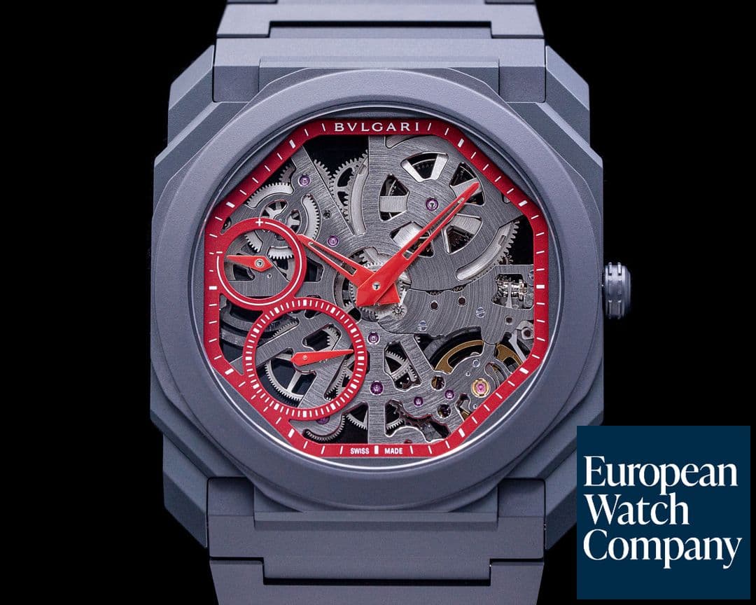 Image of Bulgari Octo Finissimo Skeleton Red Limited Edition Ceramic