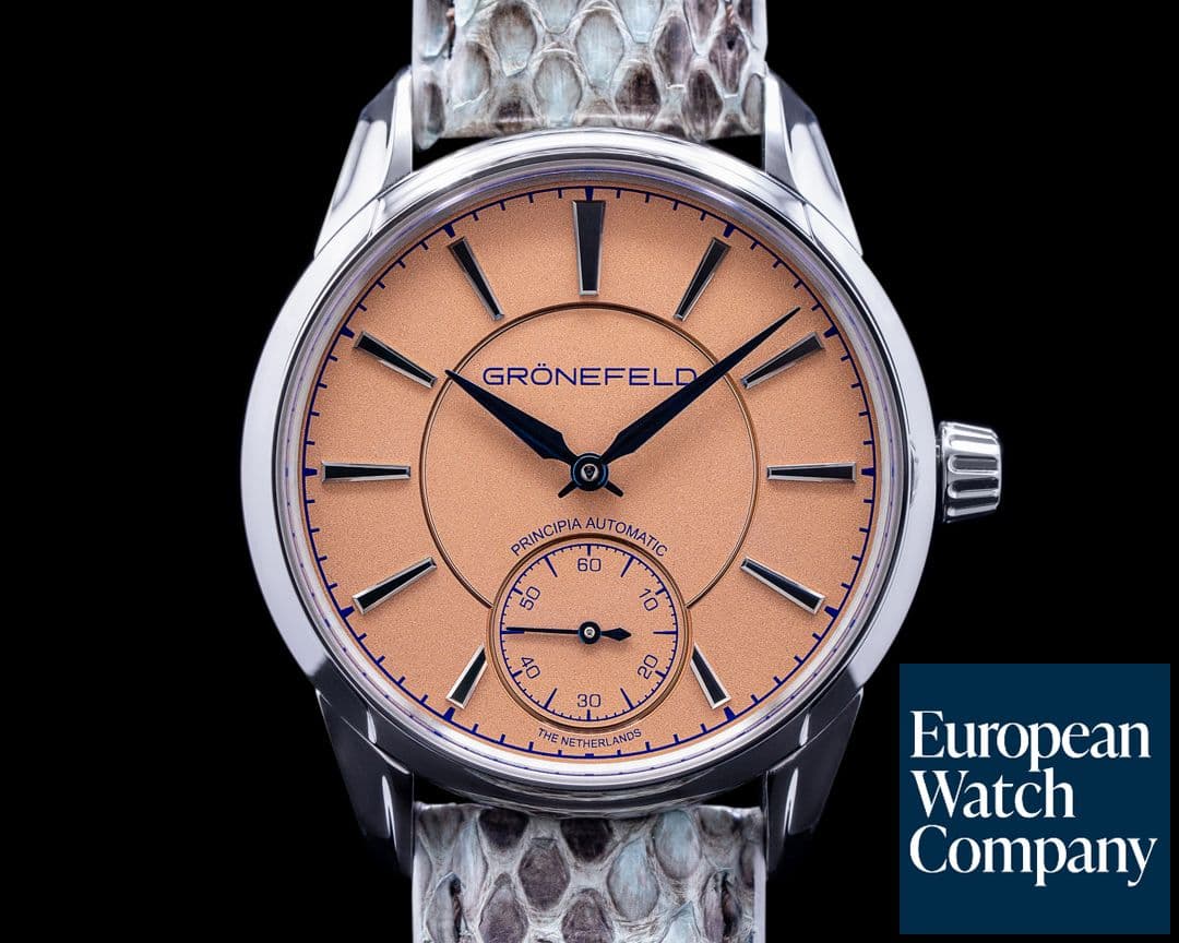 Image of Gronefeld 1941 Principia Automatic Steel Salmon Dial 2021