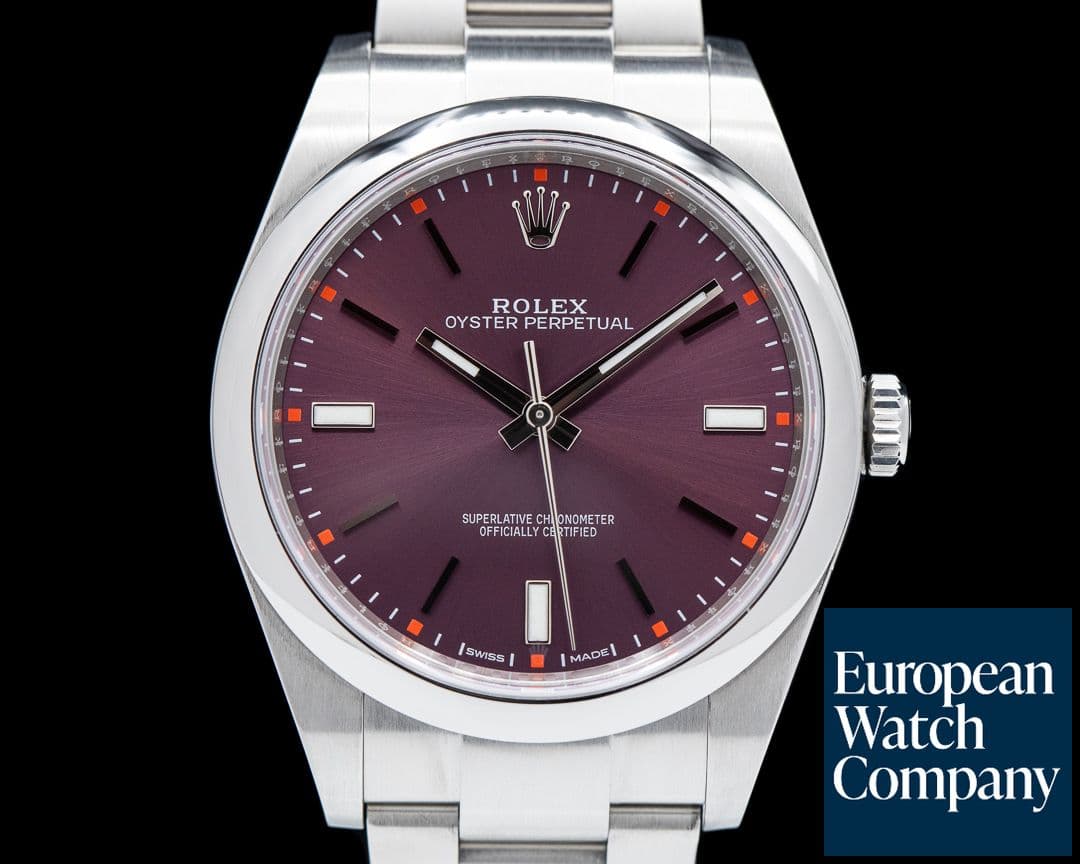 Image of Rolex Oyster Perpetual 114300 SS "Red Grape" Dial 