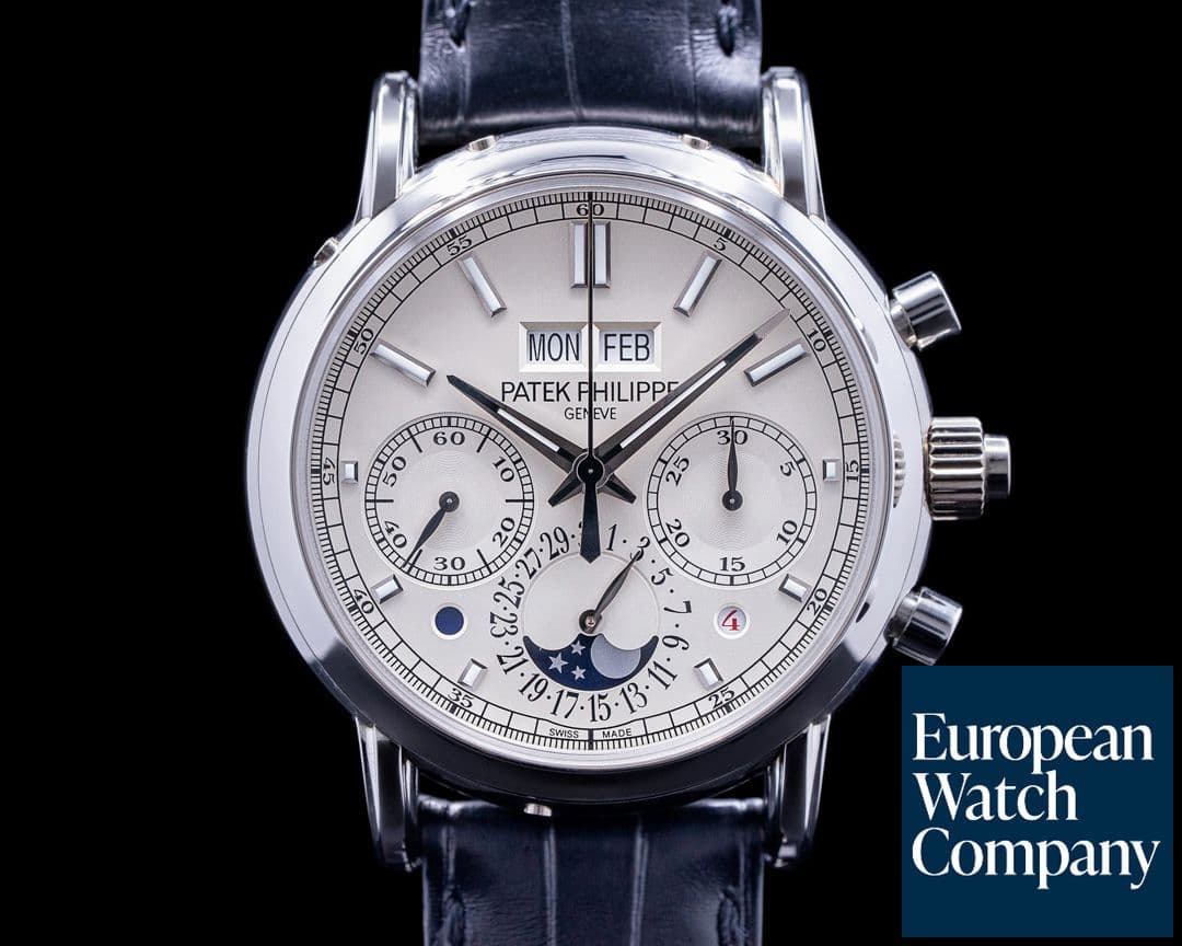 Image of Patek Philippe 5204P Split Second Perpetual Calendar Chronograph Platinum Silver Dial