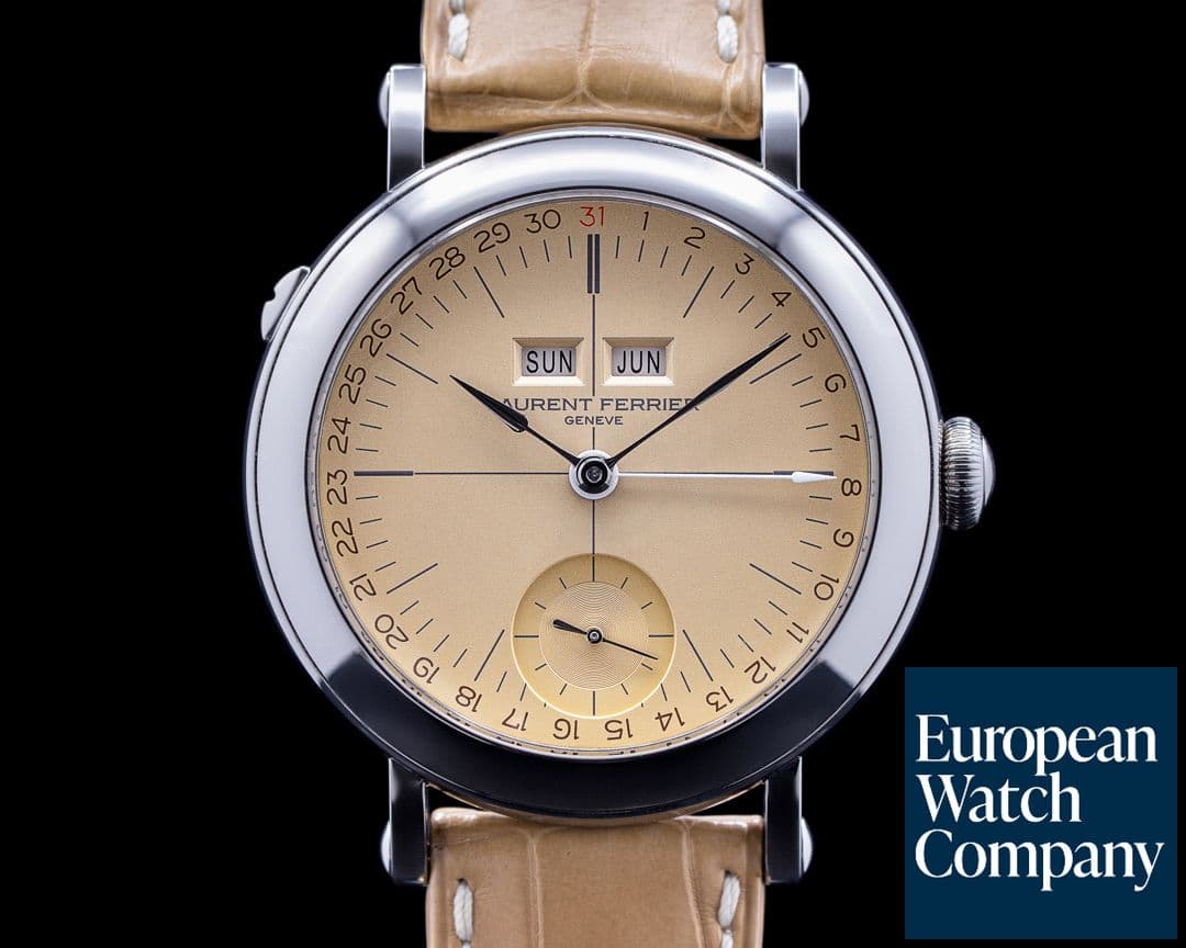 Image of Laurent Ferrier Galet Annual Calendar Montre Ecole "Vintage" SS 