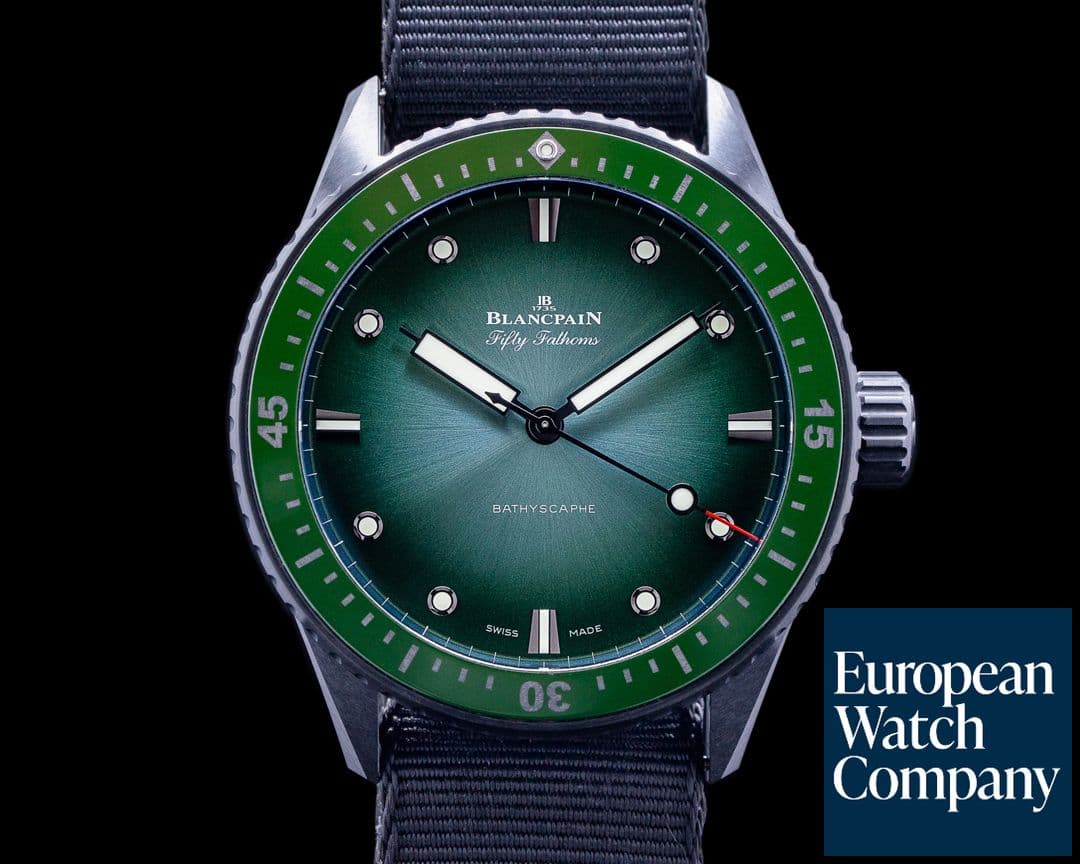 Image of Blancpain Fifty Fathoms Bathyscaphe Mokarran Tropical Green Dial Limited 2020