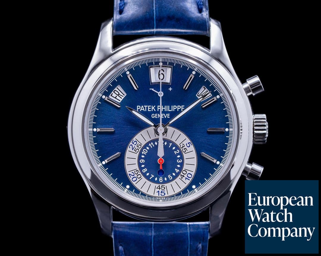 Image of Patek Philippe Annual Calendar 5960P Chronograph Platinum Blue Dial