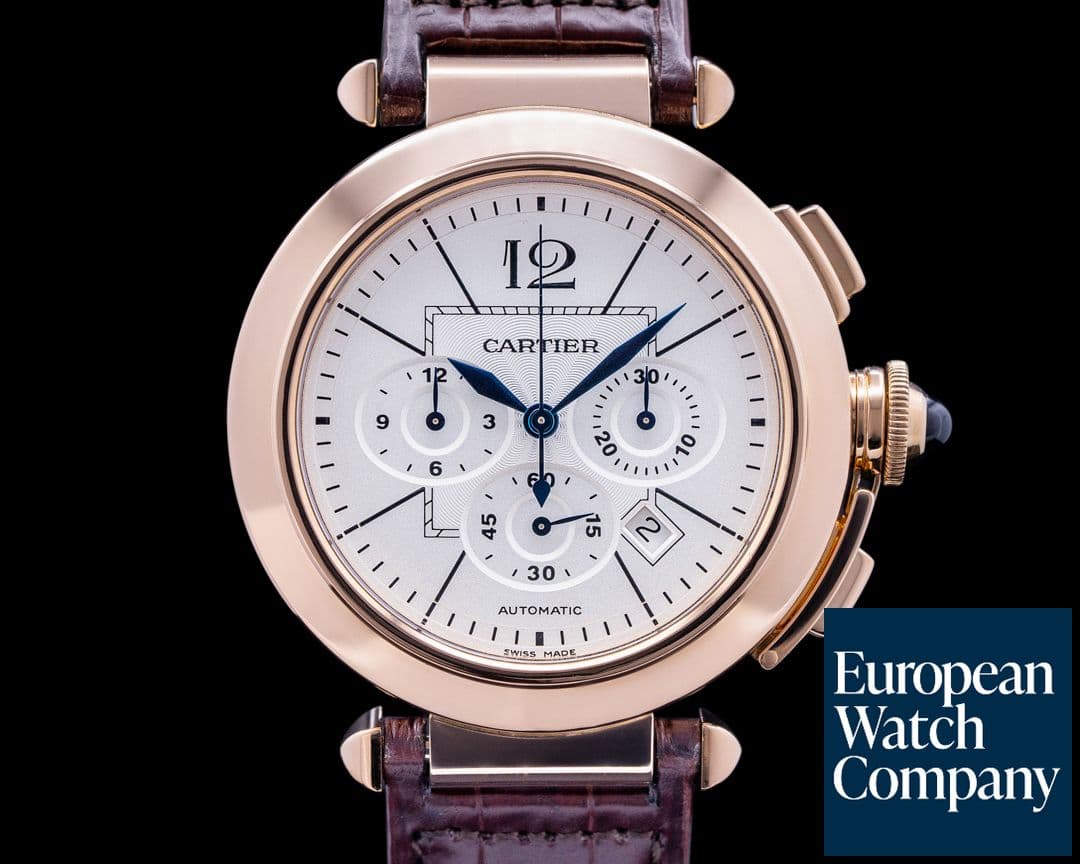 Image of Cartier Pasha Chronograph 2861 Automatic 18k Rose Gold