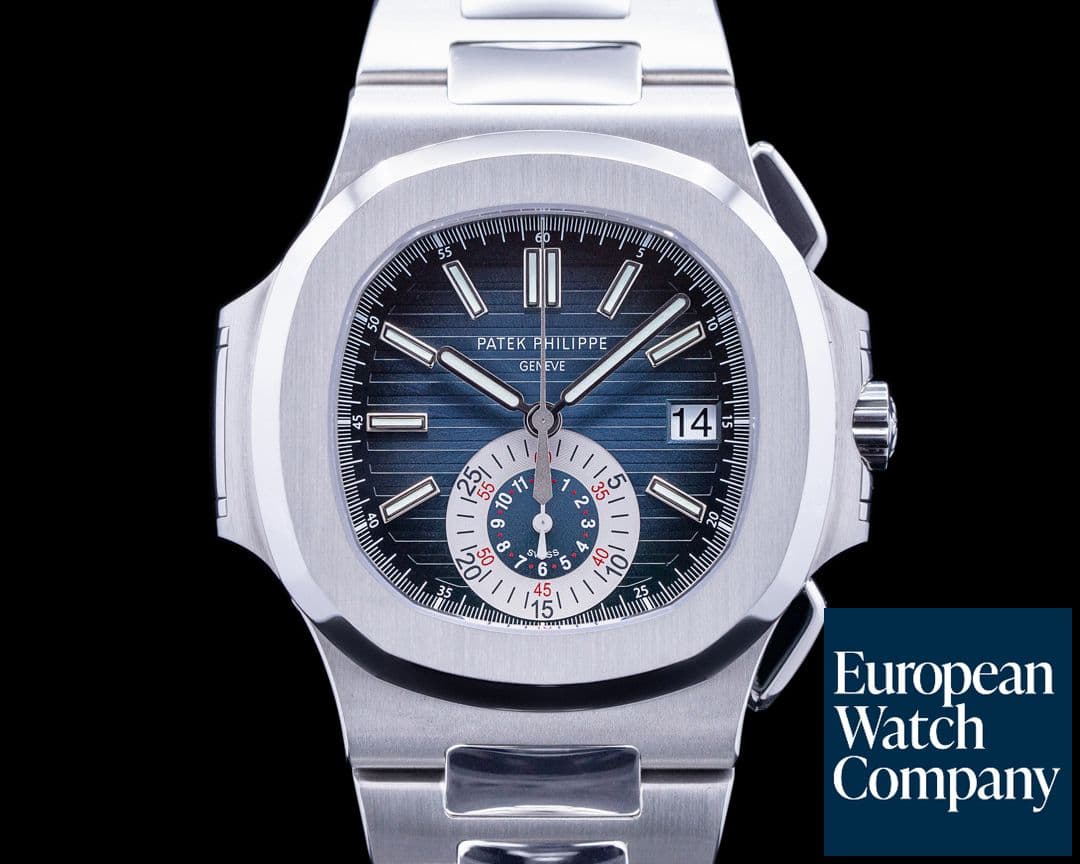 Image of Patek Philippe Nautilus 5980/1A Chronograph SS Blue Dial