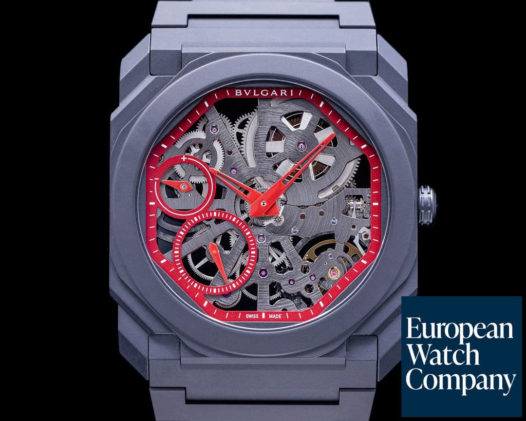 Image of Bulgari Octo Finissimo Skeleton Red Limited Edition Ceramic