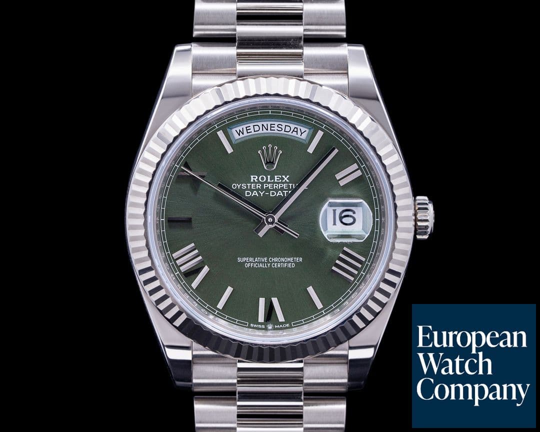 Image of Rolex Day Date President 18K White Gold Green Dial 40MM