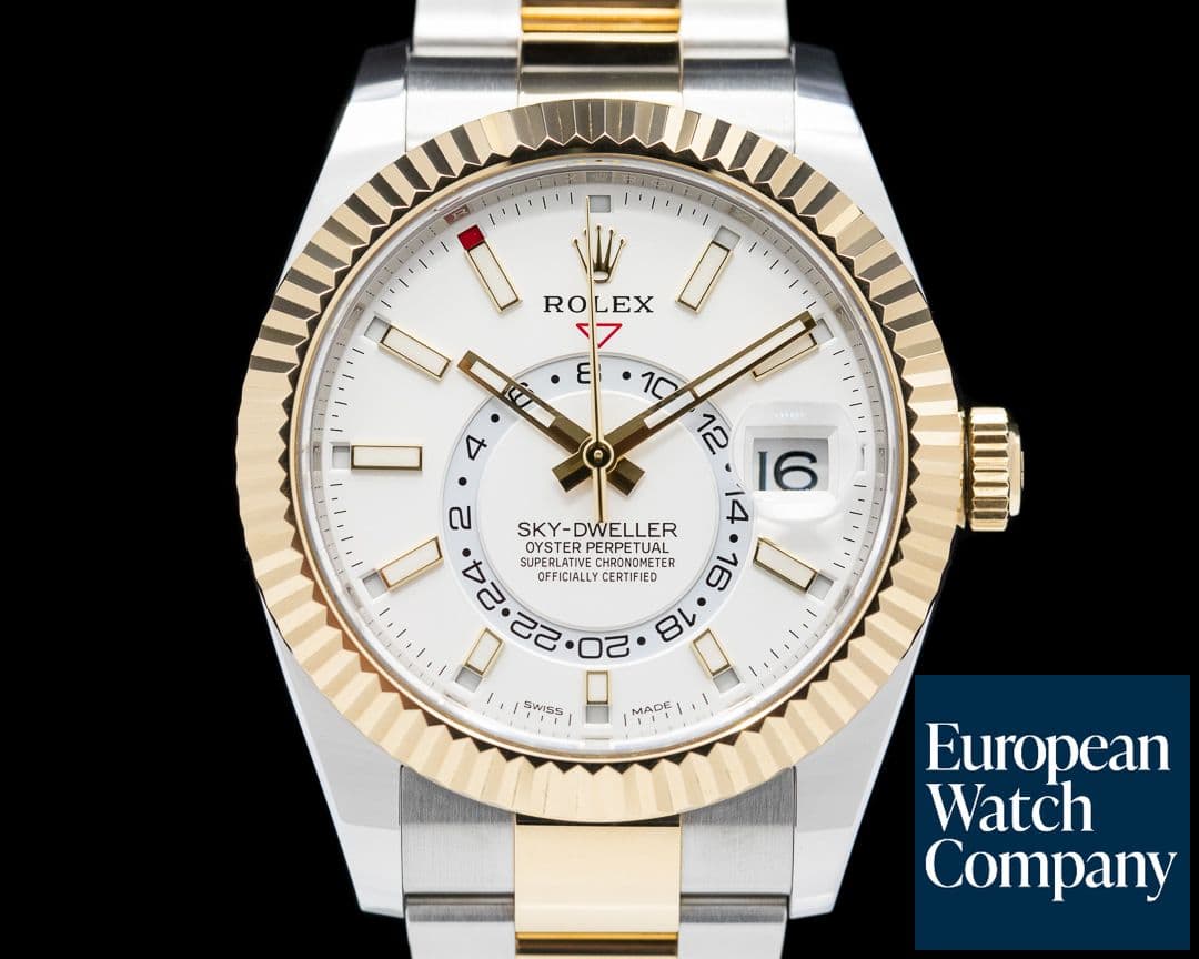 Image of Rolex Sky Dweller Steel & Yellow Gold White Dial/Oyster Bracelet