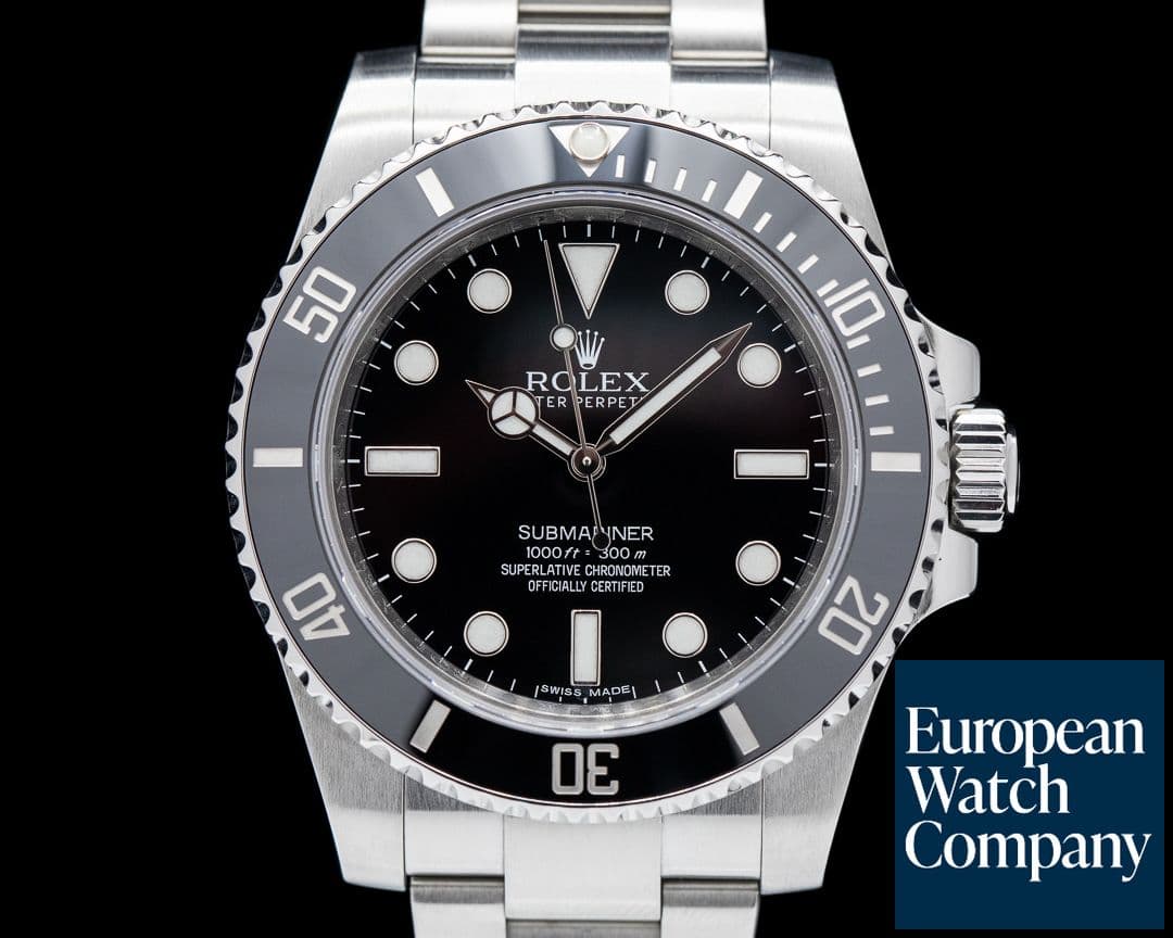 Image of Rolex Submariner 114060 No Date Ceramic Bezel SS 