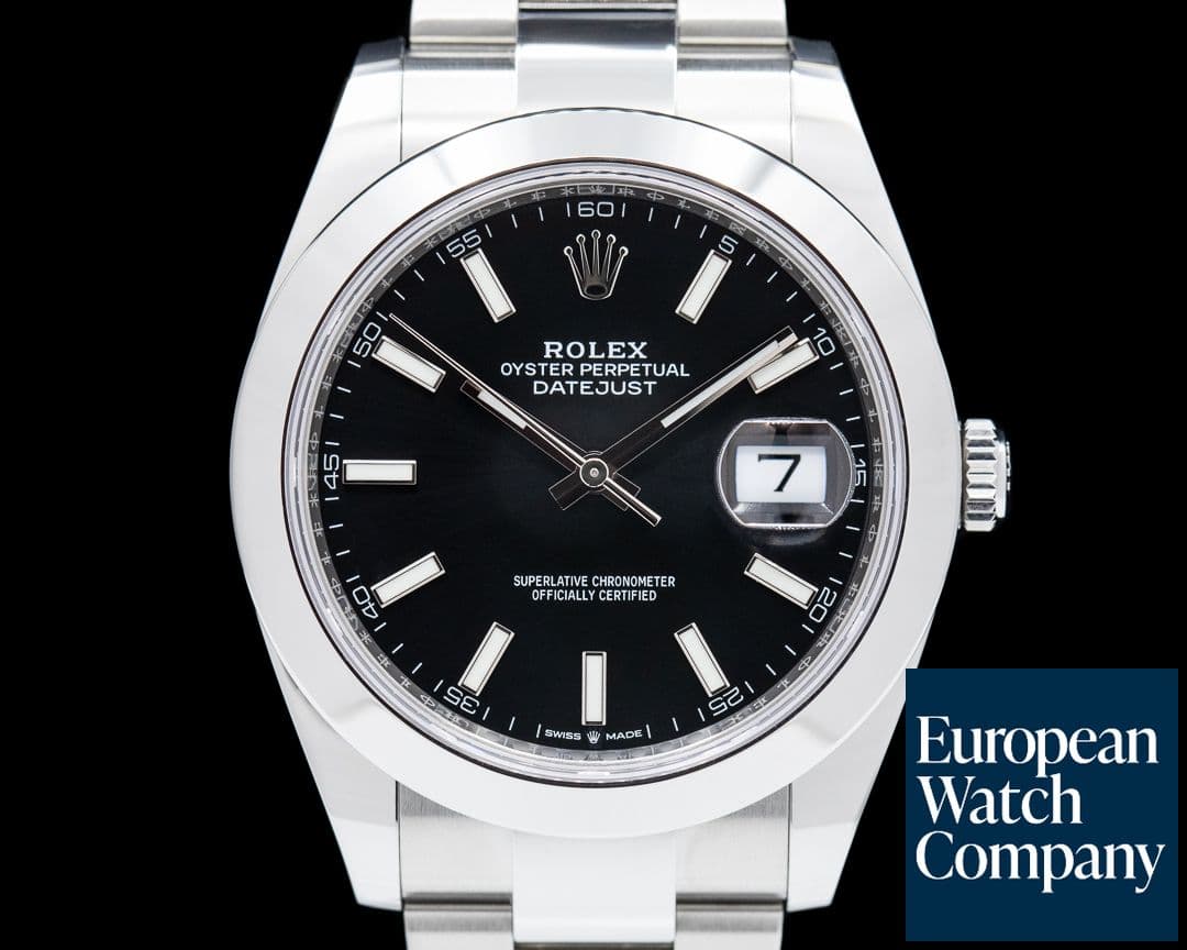 Image of Rolex Datejust 41 126300 Black Stick Dial SS 2022