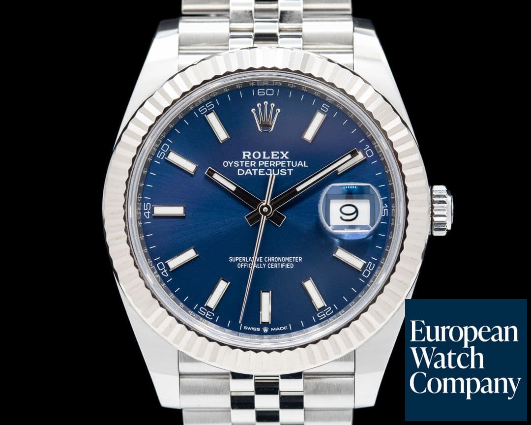 Image of Rolex Datejust 41 Blue Stick Dial SS / SS 2019