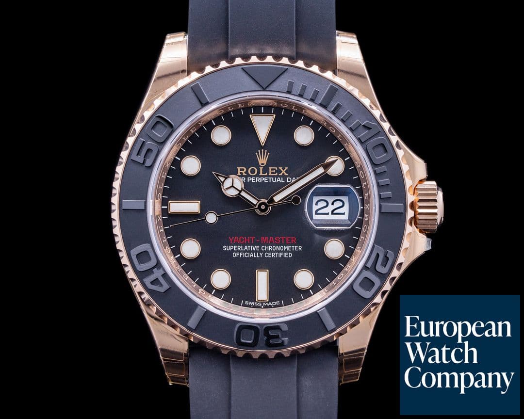 Image of Rolex Yacht Master 18K Rose Gold / Rubber 40MM