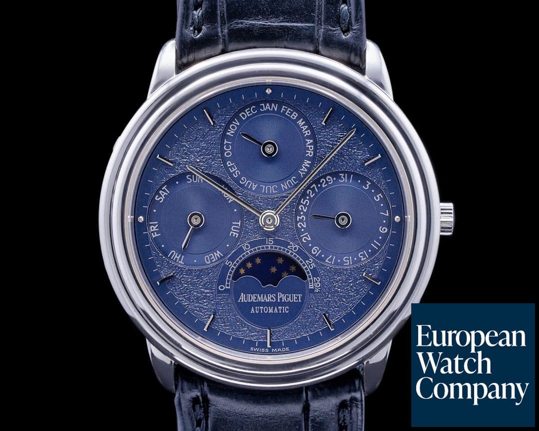 Image of Audemars Piguet Quantieme Perpetual Calendar Platinum 25657PT TUSCAN DIAL RARE FULL SET 