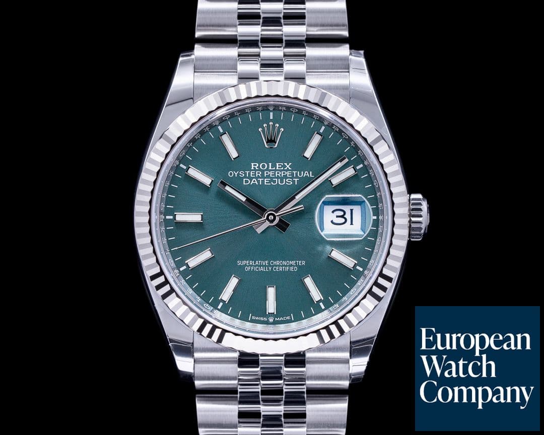 Image of Rolex Datejust Mint Stick Dial / Jubilee Bracelet 2022 Unworn