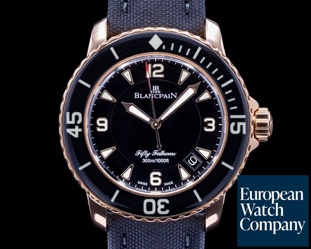 Image of Blancpain Fifty Fathoms 18K Rose Gold / Kevlar 
