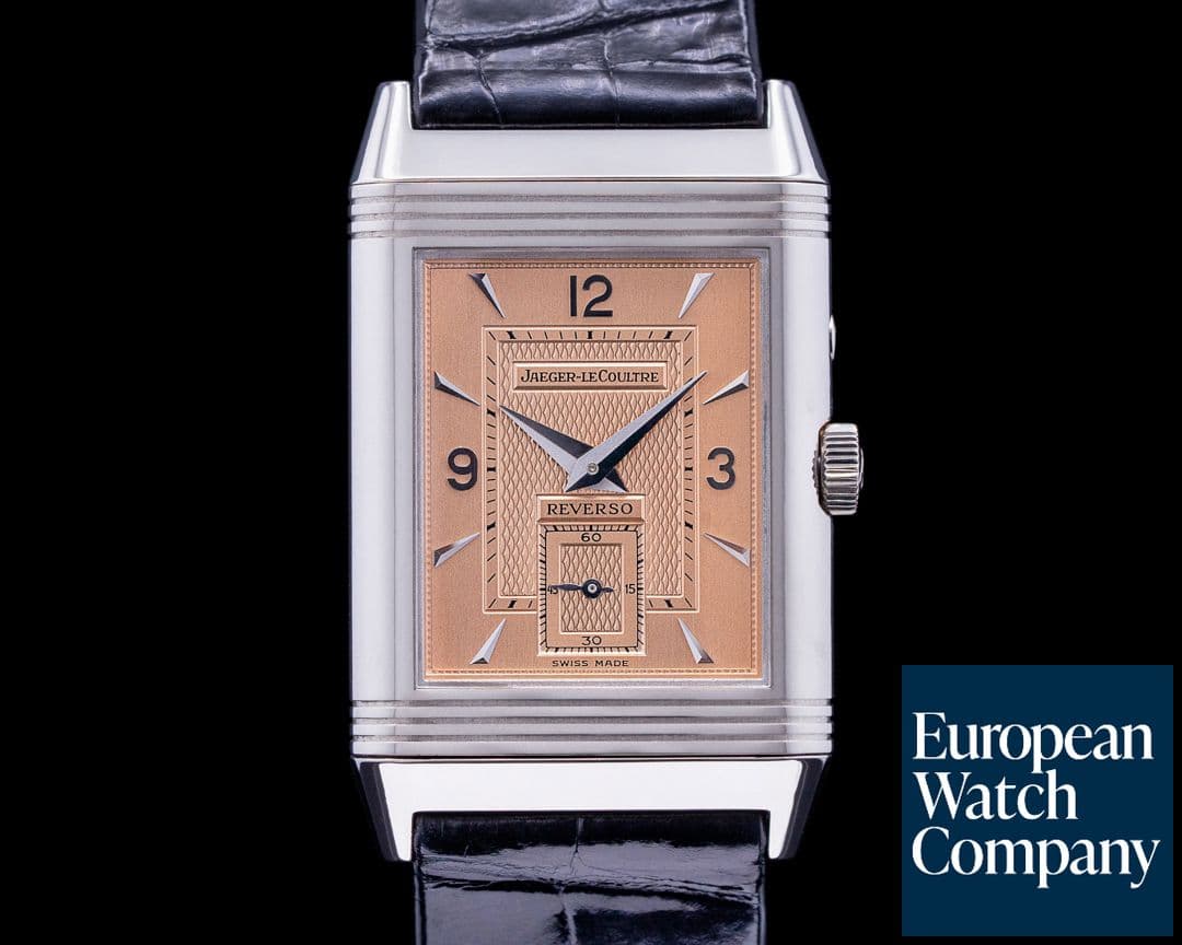 Image of Jaeger LeCoultre Reverso Duoface Day/Night 18k White & Rose Gold Serie Unique RARE