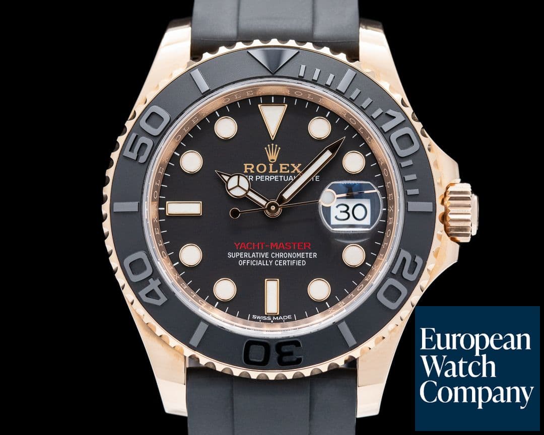 Image of Rolex Yacht Master 18K Rose Gold / Rubber 40MM