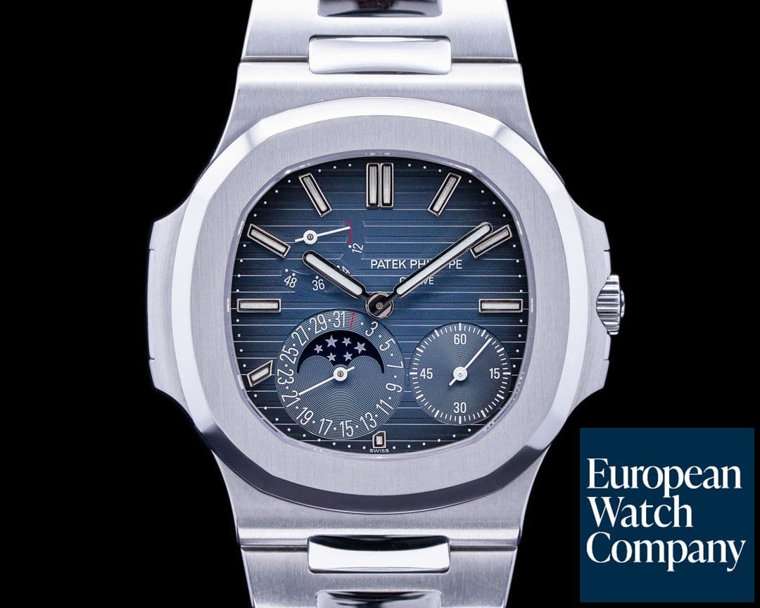 Image of Patek Philippe Jumbo Nautilus 5712 Moonphase Power Reserve SS FULL SET