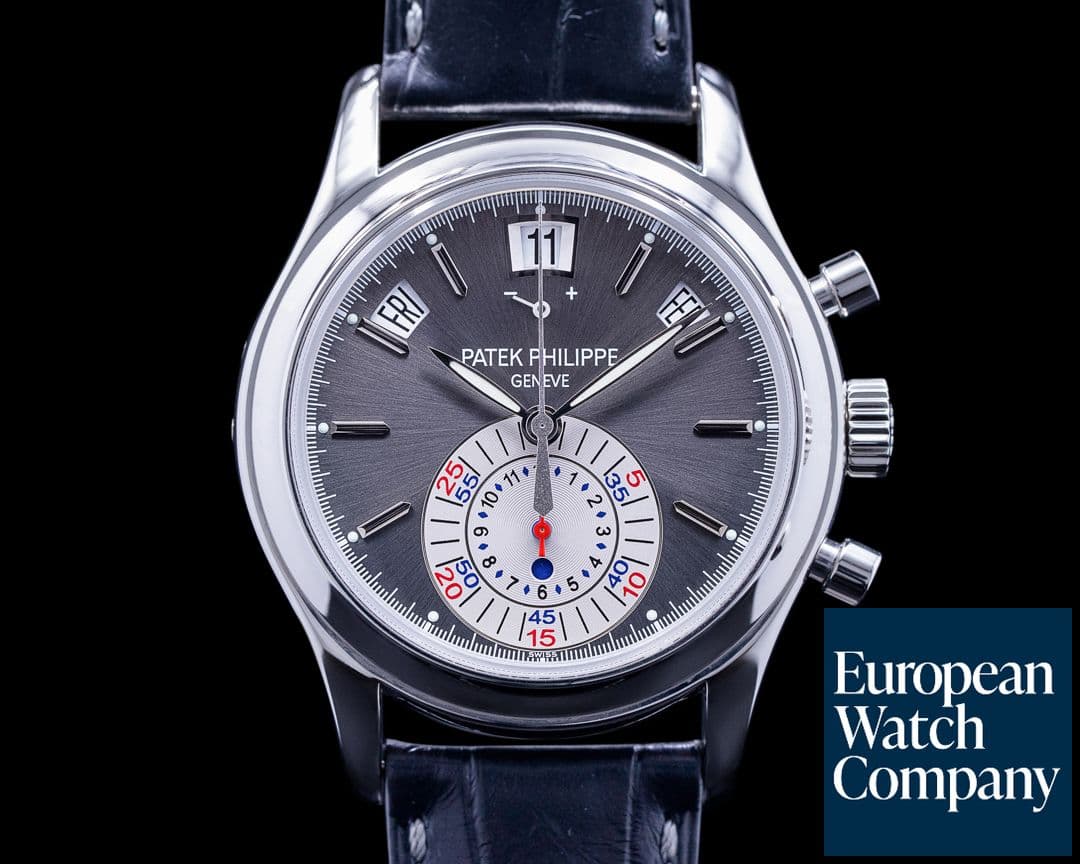 Image of Patek Philippe Annual Calendar 5960P Chronograph Platinum Grey Dial PP SERVICED 