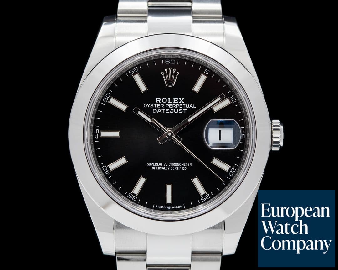 Image of Rolex Datejust 41 126300 Black Stick Dial SS