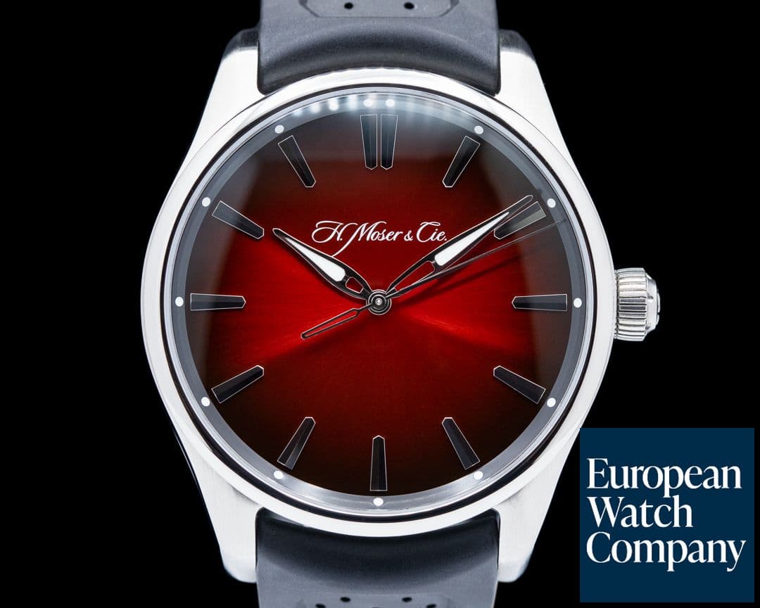 Image of H. Moser and Cie. Pioneer Centre Seconds SS Red Fume Dial