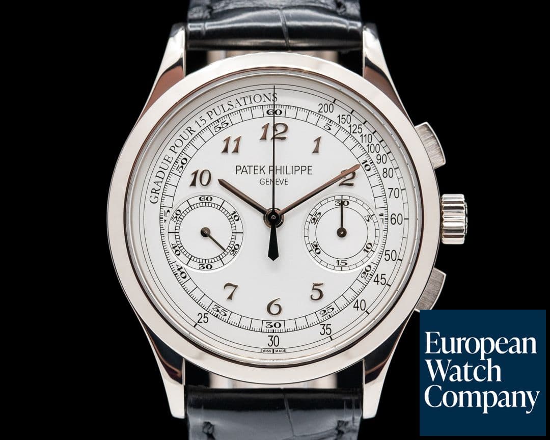 Image of Patek Philippe Chronograph 5170G 18K White Gold / Silver Pulsation 