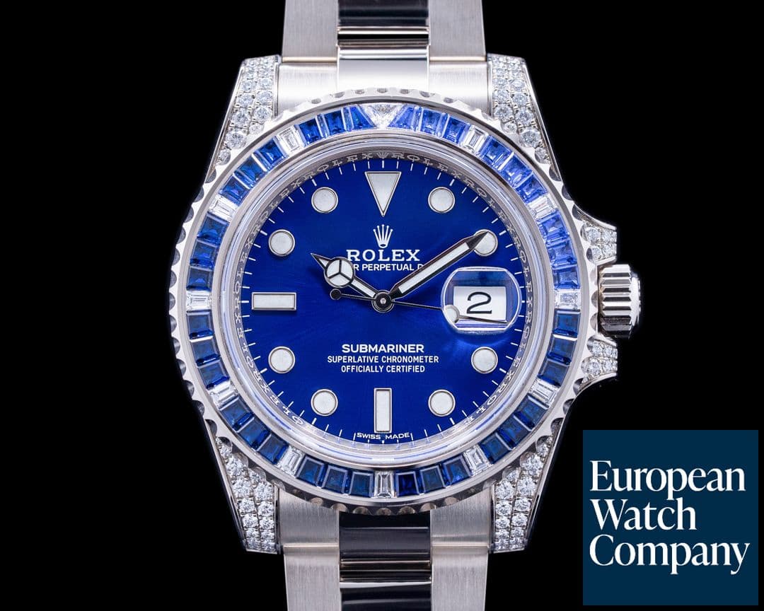 Image of Rolex Submariner Date 116659SABR 18K White Gold  Diamonds Sapphires