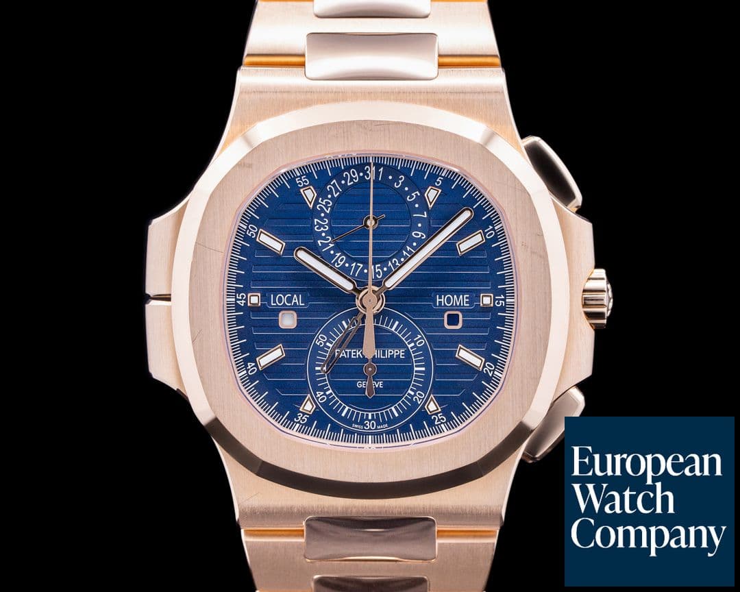 Image of Patek Philippe Nautilus 5990/1R Travel Time Chronograph 18k Rose Gold 2021