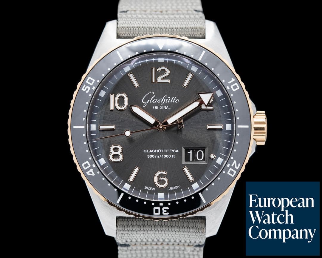 Image of Glashutte Original SeaQ Panorama Date 18k/SS Bicolor Case/Deployant Buckle