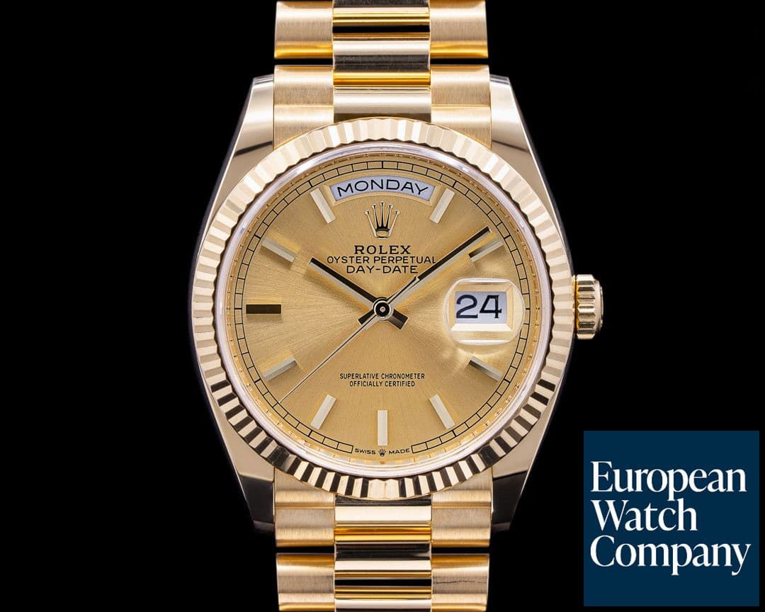 Image of Rolex Day Date President 128238 18K Yellow Gold Champagne Dial