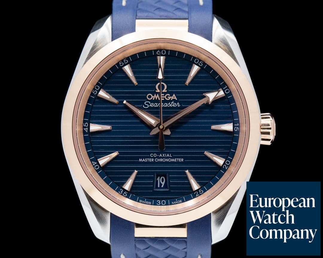 Image of Omega Seamaster Aqua Terra Co-Axial Master Blue Dial SS / Sedna Gold