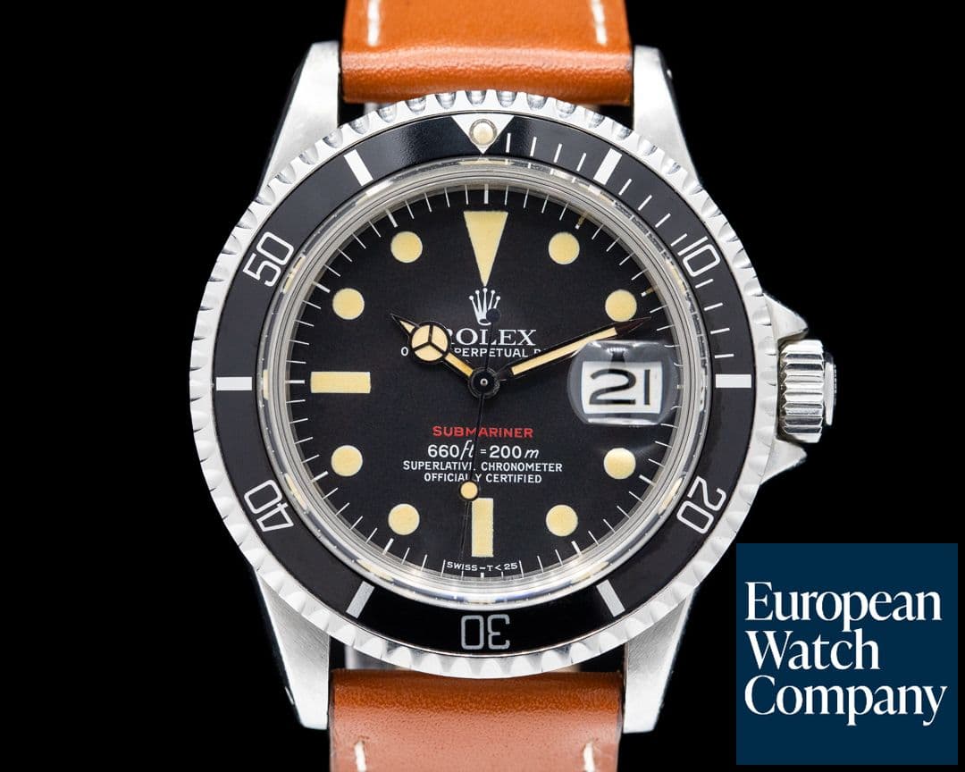 Image of Rolex Submariner 1680 RED MK VI Circa 1974 SS 
