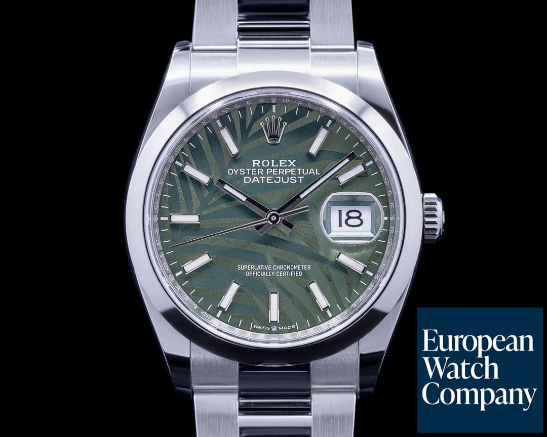 Image of Rolex Datejust Green "Palm" Dial / Oyster Bracelet 