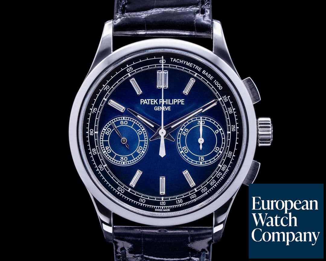 Image of Patek Philippe Chronograph Platinum 5170P Blue Diamond Dial FULL SET 