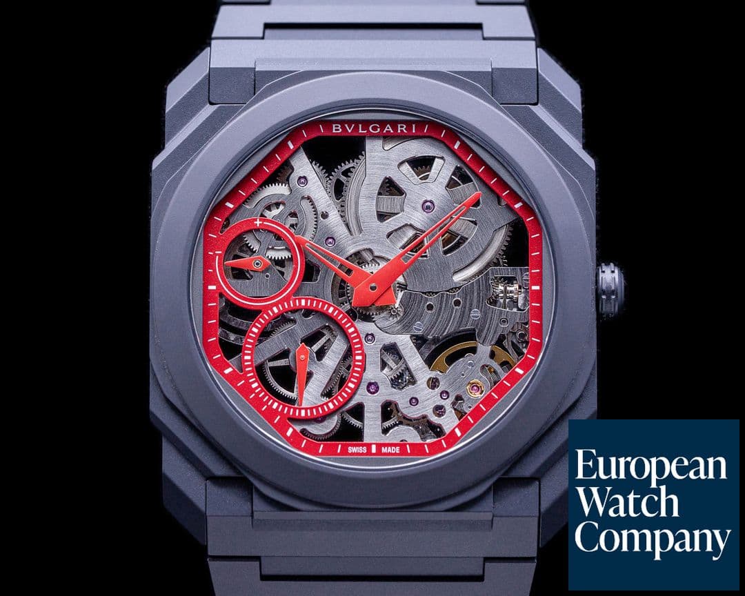 Image of Bulgari Octo Finissimo Skeleton Red Limited Edition Ceramic