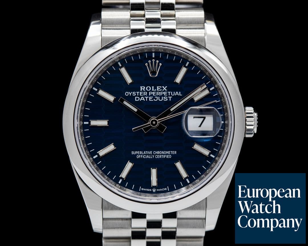 Image of Rolex Datejust 126200 Blue Motif Dial / Jubilee Bracelet 2022