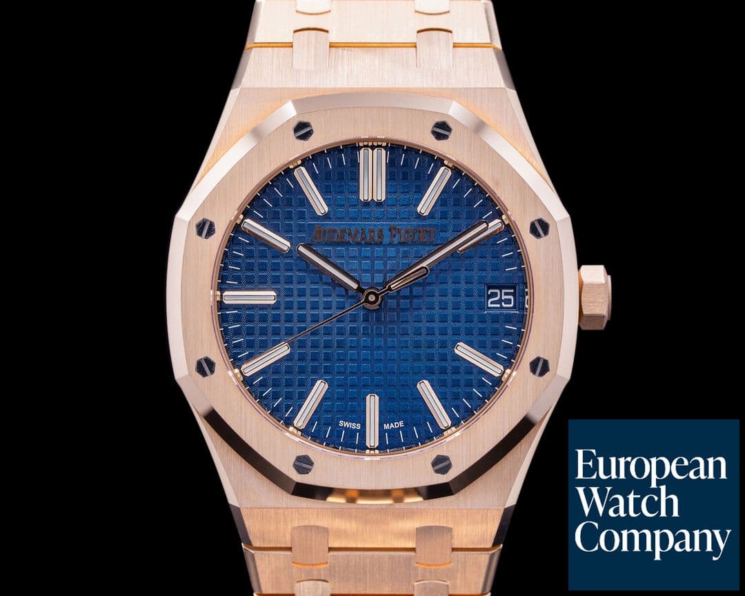 Image of Audemars Piguet Royal Oak Blue Dial 15510OR 50th Anniversary RARE UNWORN