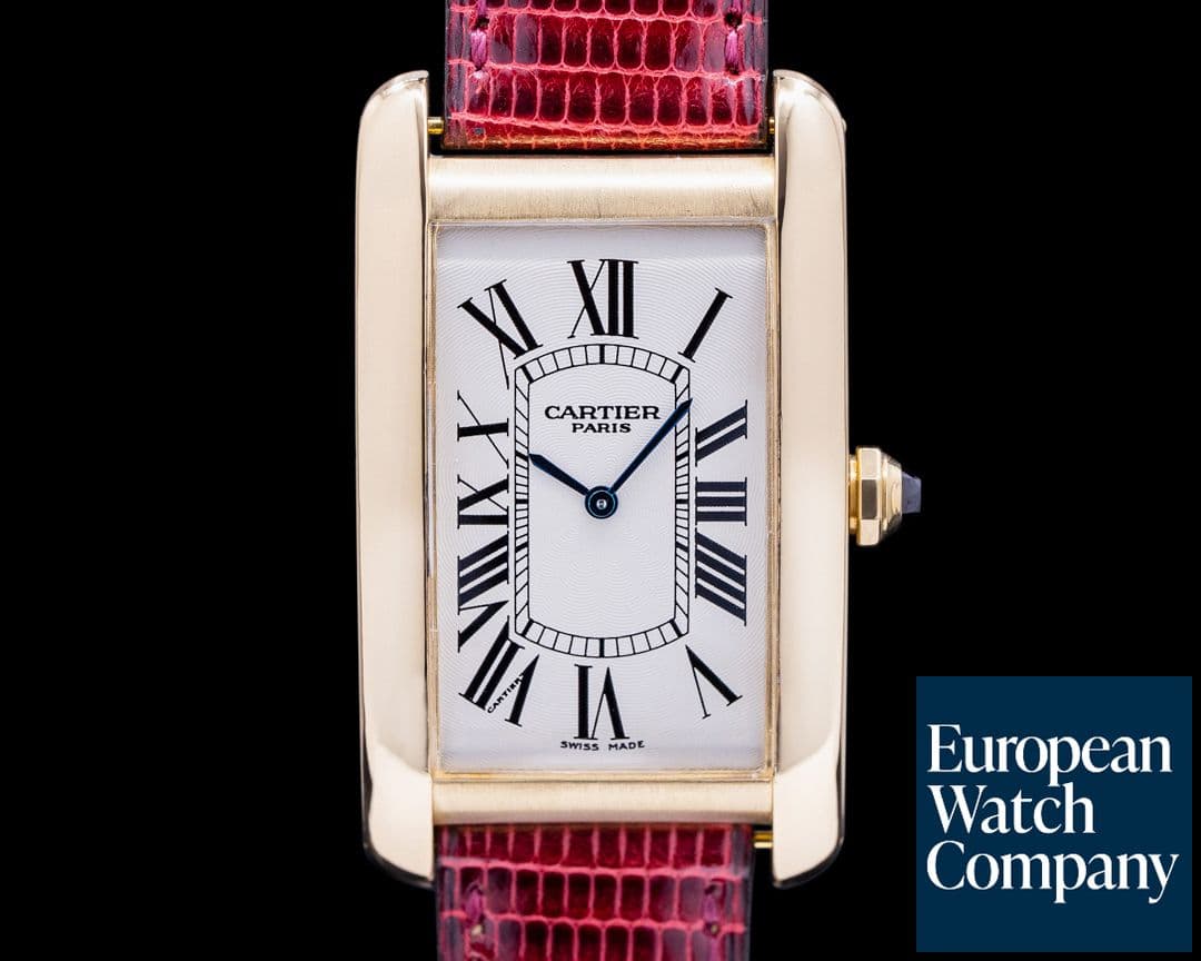 Image of Cartier Tank Americaine 1735 Collection Privee 18K Yellow Gold