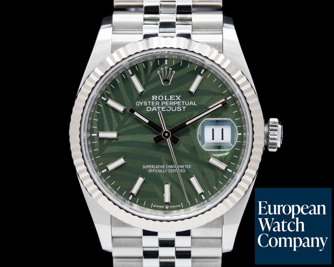 Image of Rolex Datejust Green "Palm" Dial / Jubilee Bracelet 2022