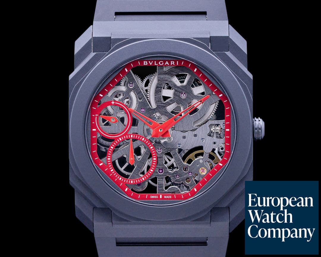Image of Bulgari Octo Finissimo Skeleton Red Limited Edition Ceramic